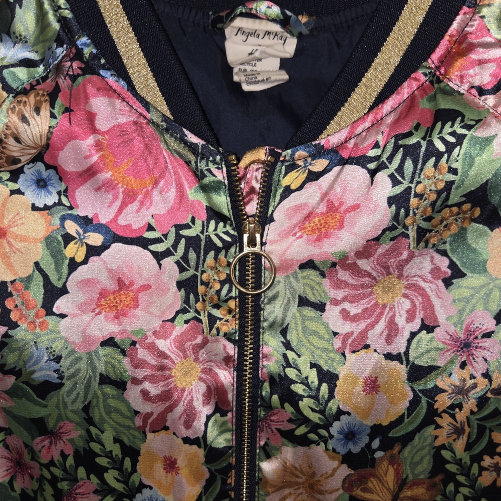 H&M Vibrant Floral Bomber Jacket - Picture 7 of 8